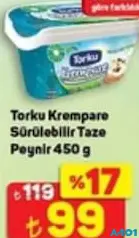 TORKU KREMPARE SÜRÜLEBİLİR TAZE PEYNİR 450 G